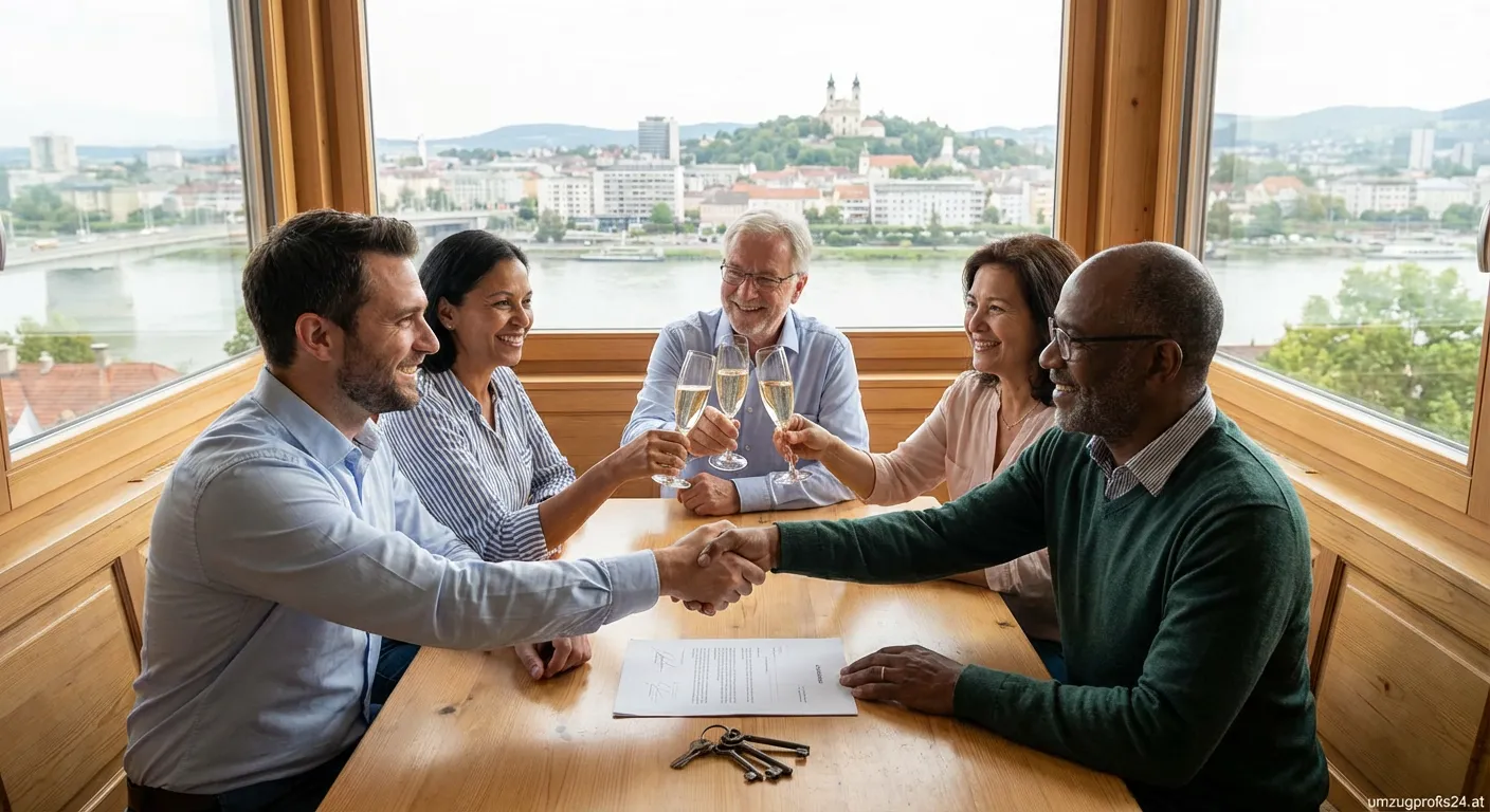 Zwei Menschen besprechen rechtliche Unterlagen am Tisch