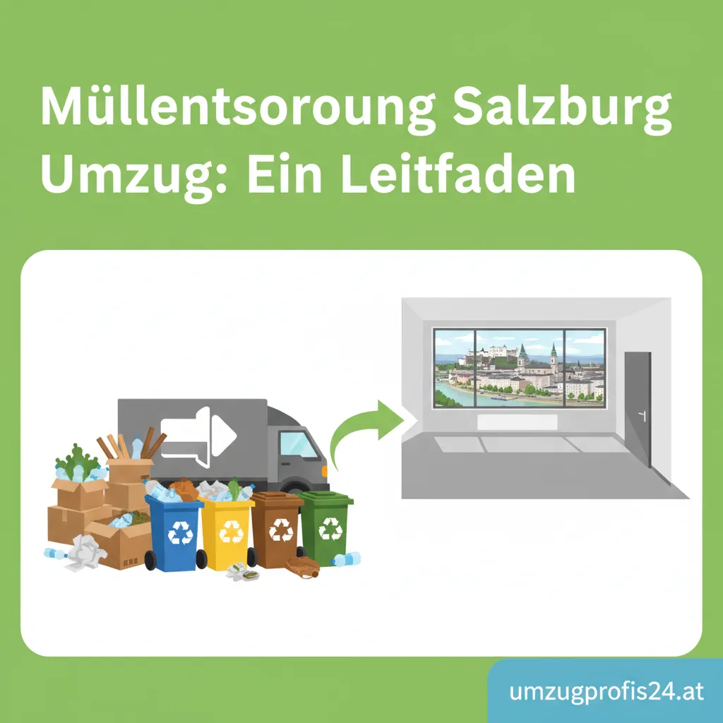 Umzugskartons und Müllsäcke stehen zur Entsorgung in Salzburg bereit.