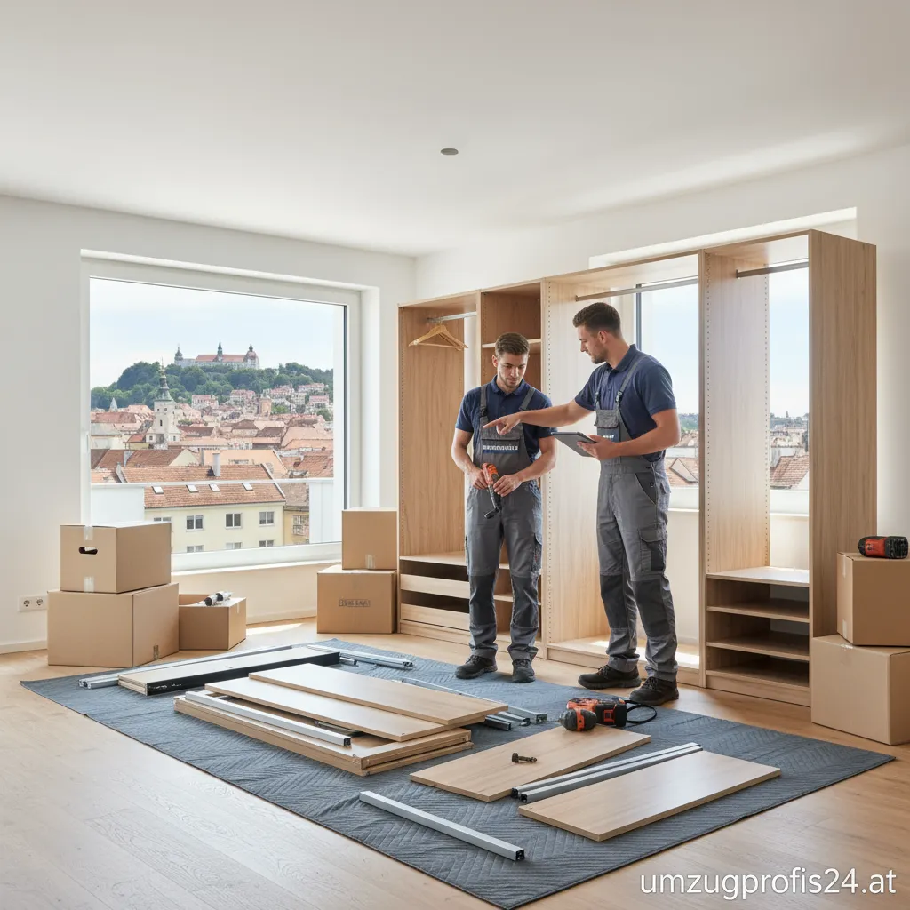 Professionelle Demontage eines großen IKEA PAX Kleiderschranks in Graz