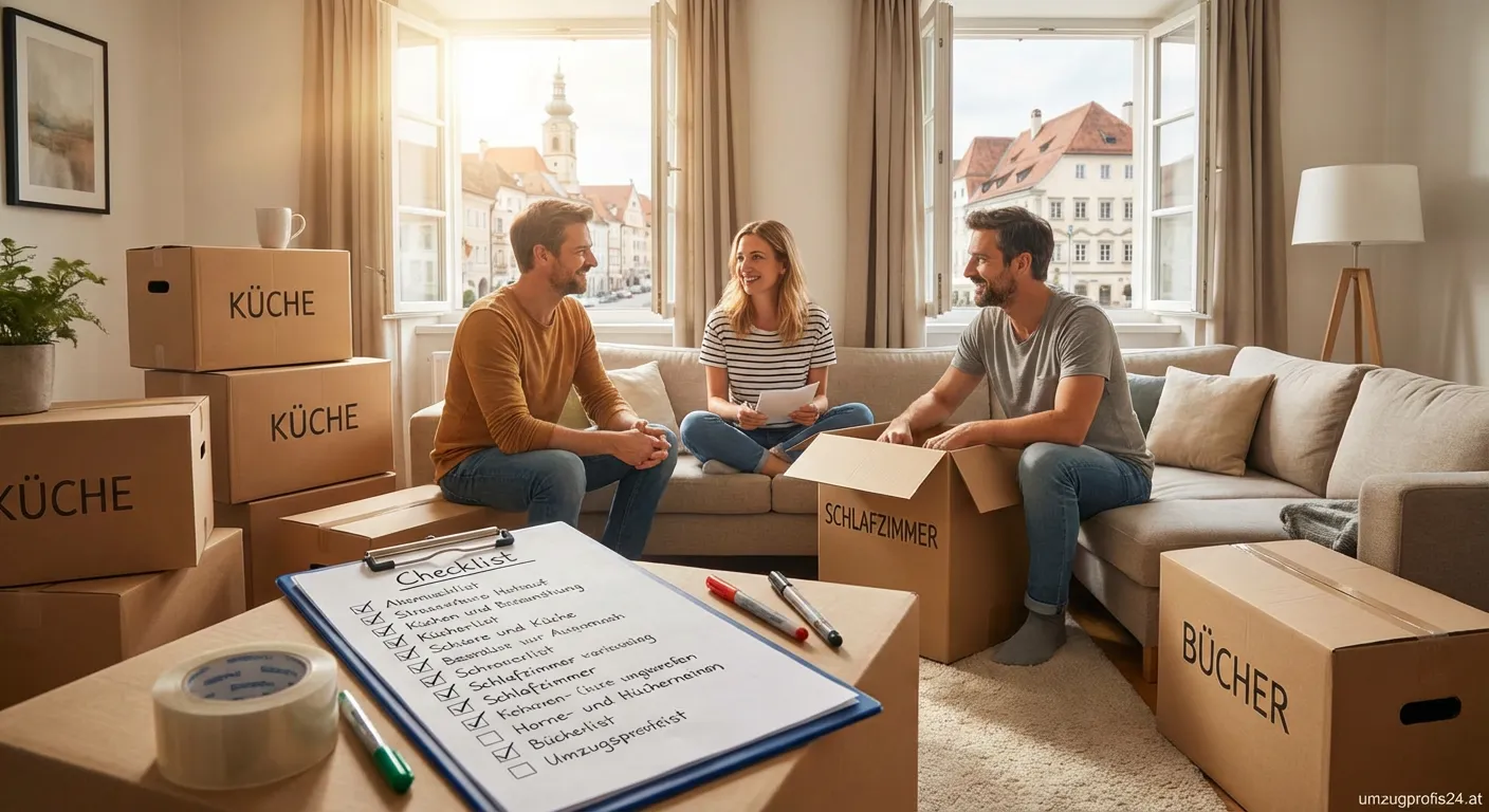 Umzugskartons und Checkliste für Privatumzug in Steyr