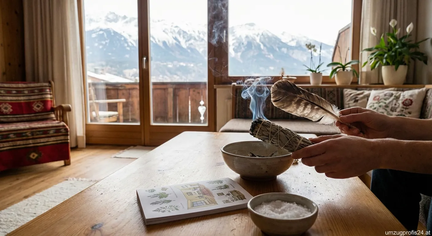 Räuchern neue Wohnung Innsbruck Ritual mit Salbei und Schale