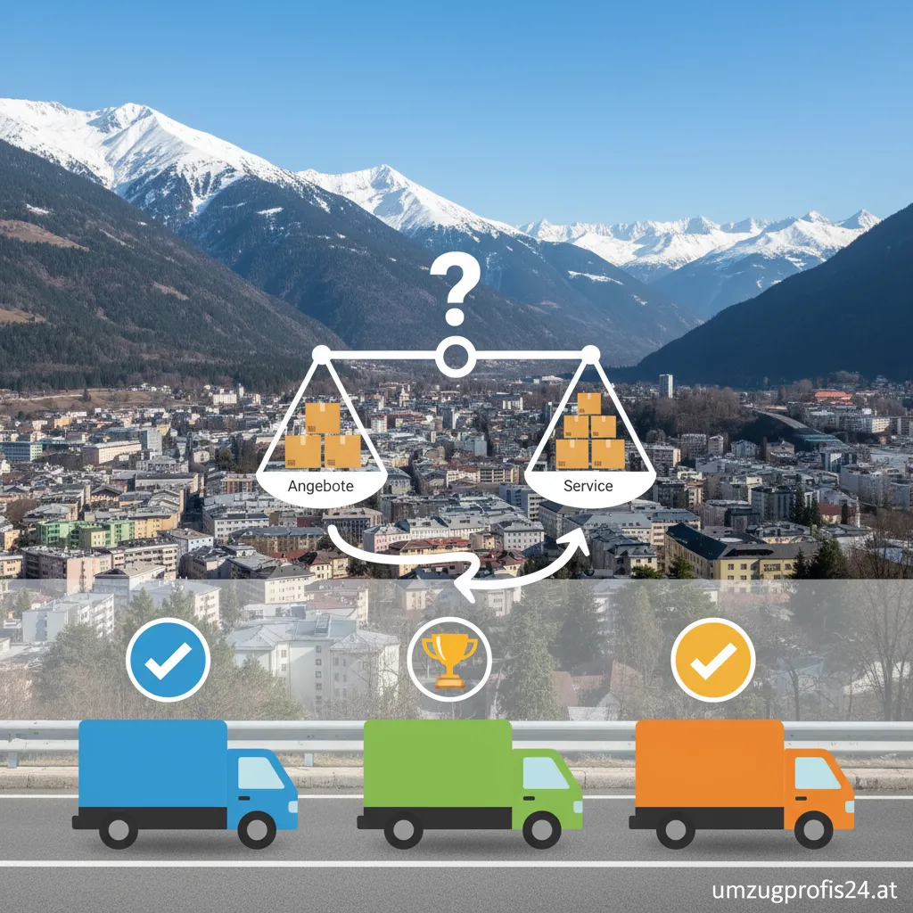 Mitarbeiter einer Umzugsfirma in Innsbruck trägt einen Karton